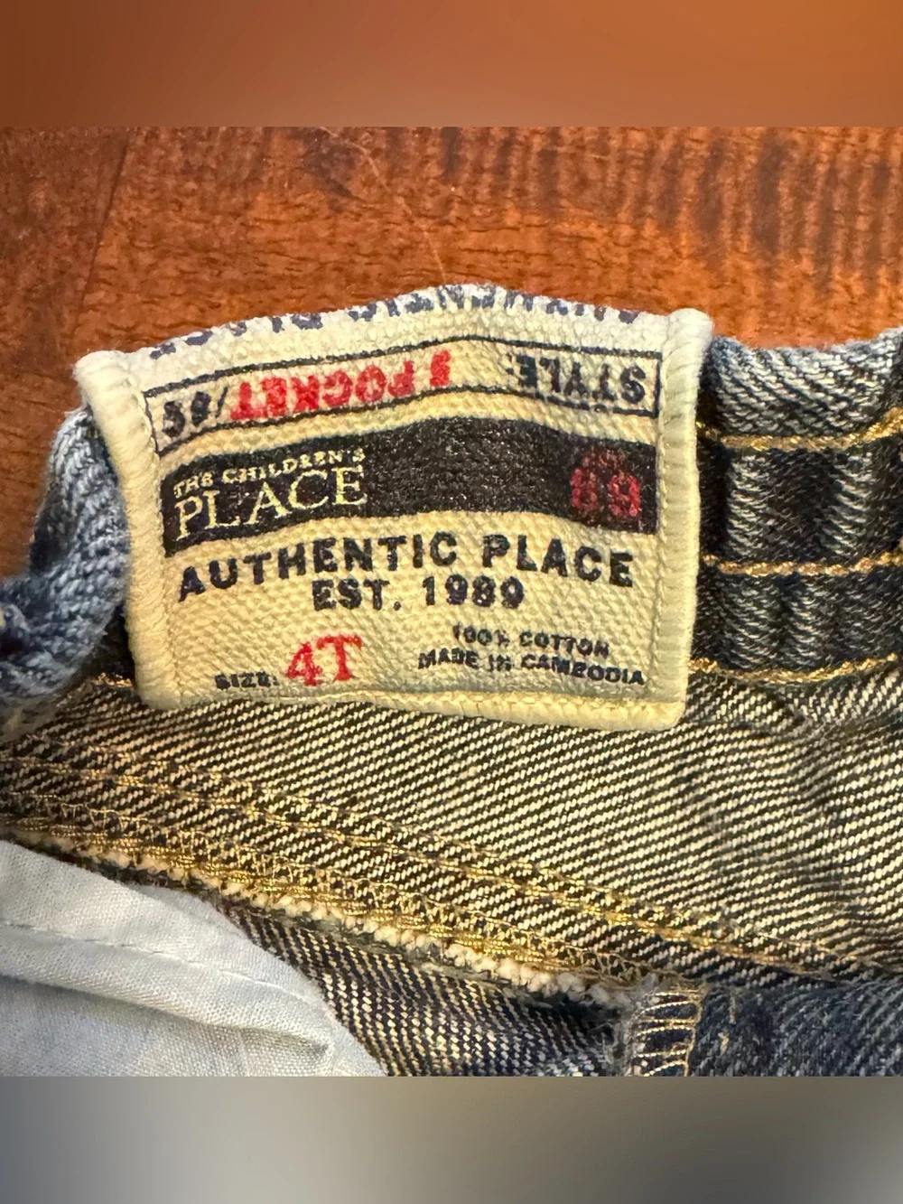 👖 The Children's Place Authentic Place 89 Jeans 4T Dark Wash